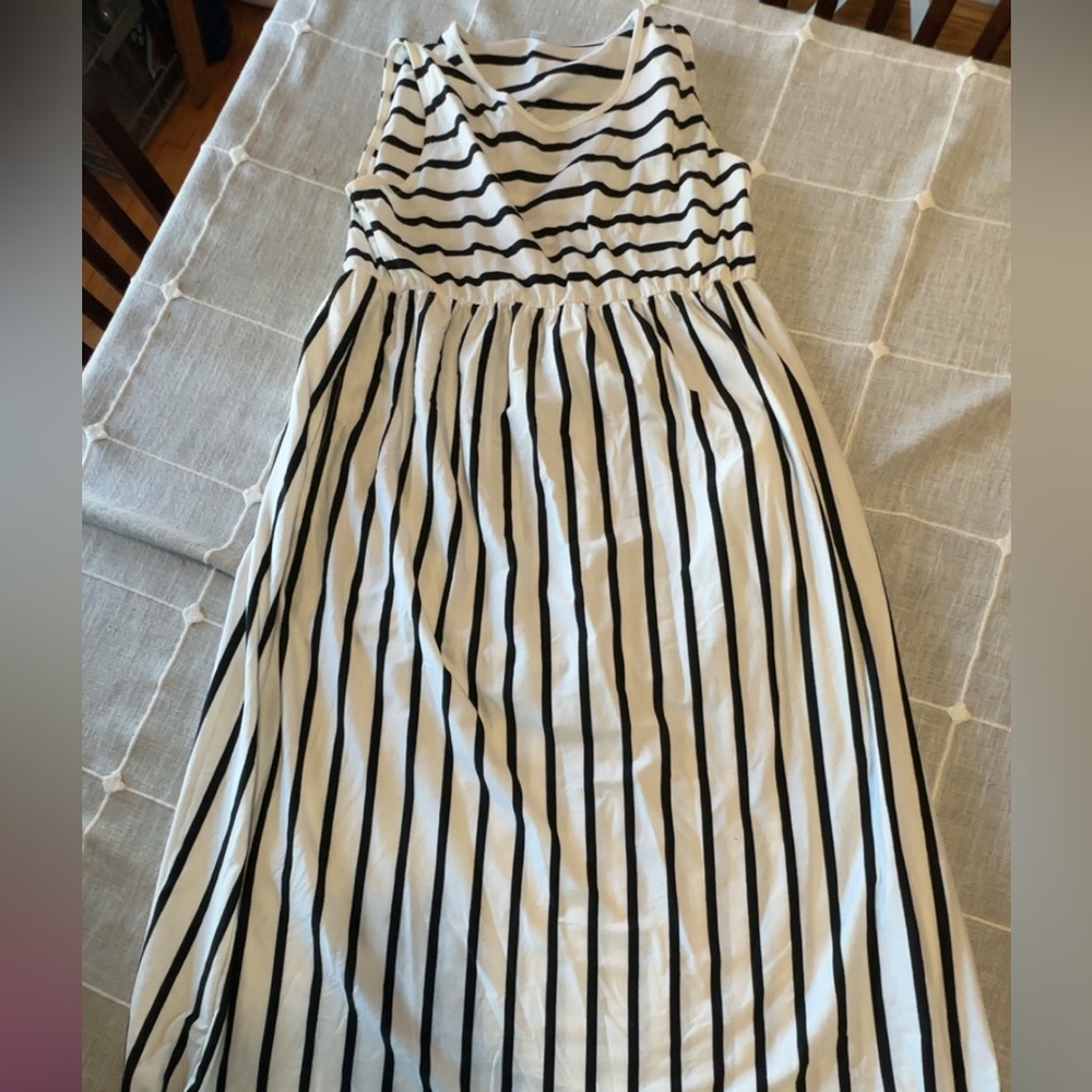 Striped Sleeveless Dress 2X Women